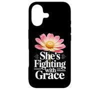 Cancer Survivor Woman Fighting with Grace Inspirational Gift Case for iPhone 17