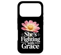 Cancer Survivor Woman Fighting with Grace Inspirational Gift Case for iPhone 17 Pro