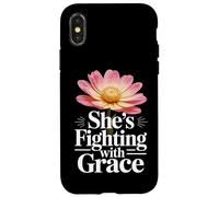 Cancer Survivor Woman Fighting with Grace Inspirational Gift Case for iPhone X/XS