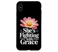 Cancer Survivor Woman Fighting with Grace Inspirational Gift Case for iPhone XS Max