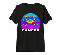Cancer The Crab Multicolor Horoscope Cancer, Multicolor Crab Premium T-Shirt