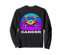 Cancer The Crab Multicolor Horoscope Cancer, Multicolor Crab Sweatshirt