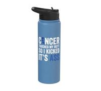 Cancer Touched My Butt So I Kicked It's Ass Stainless Steel Insulated Water Bottle