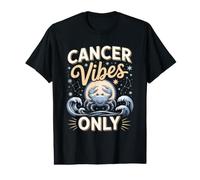 Cancer Vibes Only Zodiac Astrology Star Sign Value Graphic T-Shirt