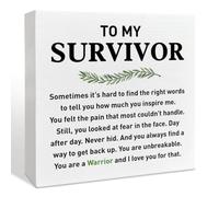 Cancer Warrior Gifts for Women Men, Birthday Gifts for Cancer Patients Inspirational Cancer Survivor Gifts, Cancer Support Fighter Encouragement Gifts, You Are A Warrior, Wooden Box Sign