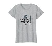 Cancer Warrior: Survivor's Battle Emblem T-Shirt, Women, Heather Grey, 3XL
