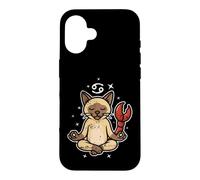 Cancer Zen Cat Astrology Case for iPhone 16