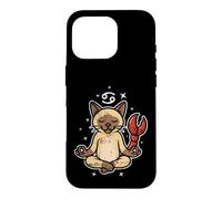 Cancer Zen Cat Astrology Case for iPhone 16 Pro