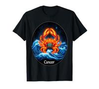 Cancer Zodiac Crab - Celestial Ocean Energy T-Shirt