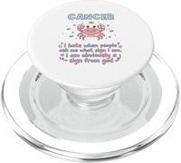 Cancer Zodiac Cute Crab Astrology Humor Design PopSockets PopGrip for MagSafe