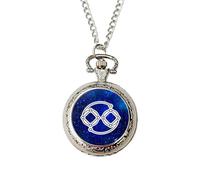 Cancer Zodiac Pocket Watch - Silver Star Sign Watch with Starry Sky Design, Gift Boxed - Ideal Horoscope Gift for Men, Birthday or Christmas.