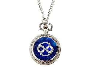 Cancer Zodiac Pocket Watch - Silver Star Sign Watch with Starry Sky Design, Gift Boxed - Ideal Horoscope Gift for Men, Birthday or Christmas.