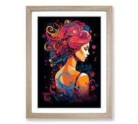 Cancer Zodiac Pop Framed Wall Art Print A2 Oak