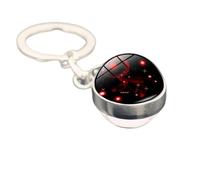 Cancer Zodiac Sign Keyring Gifts For Women Men - Double Sided Cabochon Glass Ball Horoscopes Keychains,Home Car Door Keys Holder Astrology Present