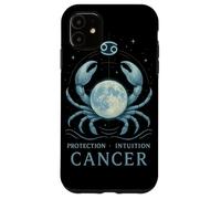 Cancer Zodiac Sign Moon and Crab Astrology Gift Case for iPhone 11