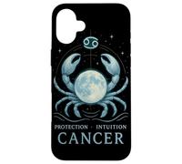 Cancer Zodiac Sign Moon and Crab Astrology Gift Case for iPhone 16 Plus