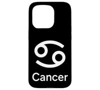 Cancer Zodiac Symbol White Minimal Sign Case for iPhone 15 Pro