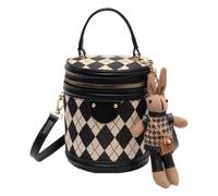 CANCHET BASSO - Cross, Retro Shoulder Bag | Fashionable Handy Design Compact Adjustable Close-Clinget Elegant Storage Outfit Pairing Travel Scene, Black + Pendant, riferimento alla descrizione