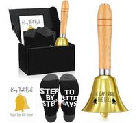 Canchiing 4 Pcs Cancer Bell Ringing Gift Set for Men Include The Day I Rang The Bell Socks Greeting Card Box End of Chemo Last Day of Chemo Treatment Ornament Cancer Survivor Recovery Gifts