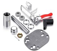 Canchiing Tire Carrier Hinge Kit Include Necessary Latch, Slewing Bearing, Bearing Hub and Seal, Brake Cover, Metal Plate and Poly Urethane Stop Spare Tire Carrier Hing Kit for Installation