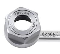 CanCNC Tooling Solutions ER20B-A Hex Collet Chuck Nut, Balanced to 18,000 RPM at G2.5, 0537-2000