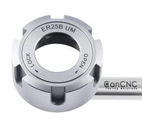 CanCNC Tooling Solutions ER25B-UM Slotted Collet Chuck Nut, Balanced to 18,000 RPM at G2.5, 0537-2500