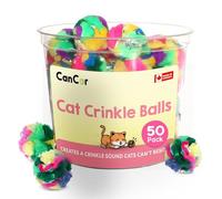 Cancor Innovations Mini Crinkle Ball Cat Toy (50 Pack)