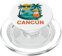 Cancun Mexico Beach Palm Tree Sun Tropical Summer Souvenir PopSockets PopGrip for MagSafe