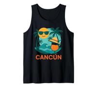 Cancun Mexico Beach Palm Tree Sun Tropical Summer Souvenir Tank Top