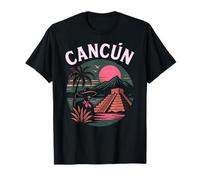 Cancún Mexico Retro Vacation Sunset Pyramid Trip Resort 2026 T-Shirt