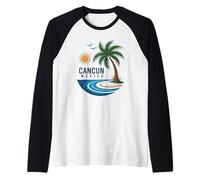 Cancun Mexico Summer Travel Beach Lifestyle Raglan Baseball Tee