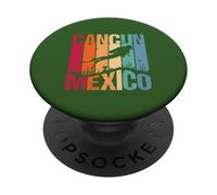 Cancun Mexico Travel Scuba Diving Vacation Vintage Retro PopSockets Adhesive PopGrip