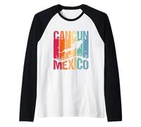 Cancun Mexico Travel Scuba Diving Vacation Vintage Retro Raglan Baseball Tee