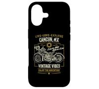 Cancun MX Mexico Vintage Distressed Motorcycle Design Case for iPhone 17
