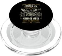 Cancun MX Mexico Vintage Distressed Motorcycle Design PopSockets PopGrip for MagSafe