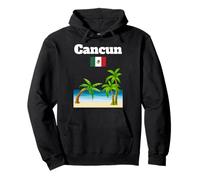 Cancun souvenir tropical beach lover Mexico flag Pullover Hoodie
