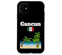 Cancun souvenir tropical beach palm tree Mexico flag Case for iPhone 11