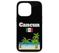 Cancun souvenir tropical beach palm tree Mexico flag Case for iPhone 13 Pro