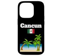 Cancun souvenir tropical beach palm tree Mexico flag Case for iPhone 14 Pro