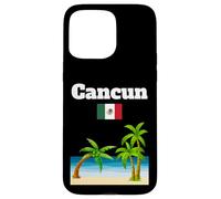 Cancun souvenir tropical beach palm tree Mexico flag Case for iPhone 15 Pro Max