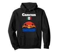 Cancun trip Mexico souvenir vacation mood Mexican flag Pullover Hoodie