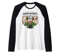 Candace was Right Tinfoil Hat Red Yarn Fun Conspiracy Theory Raglan Baseball Tee