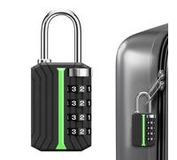 Candado Para Taquilla De Gimnasio | 6,9x3 Cm Señales Que Brillan En La Oscuridad - Seguridad Fácil Para Puerta | Para Mochileros, Exterior, Garaje, Patio, Traslado, Senderismo