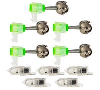 Candas de do Bells, cane Alert Bells - Twin bells Indicator in the sea,Efficient Versatile Sound Alert Accessories LED Light Clip for Dark Wild Lake
