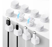 Candcamp 12 Pack Magnetic Cable Clips,Hide Or Organize Phone Charger Cable,Not Easy to Fall Off,Cord Organizer Holder for Home,Car,Office