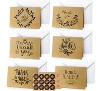 Candcamp 30 Pack Thank You Cards Multipack with Envelopes 4" x 6" | Small Thank You Note Cards with Stickers Blank Appreciate Greeting Card for Wedding, Baby Shower,Birthday,Small Business