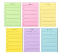 Candcamp 300 Sheets to Do List Stick Notes,Lined Paper Notes Pad Large to Do List Pad Daily Planner Pad Pastel Memo Block Stationery Supplies for School Office Home