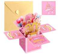Candcamp 30th Birthday Card,30th Birthday Pop-Up Greeting Card for Women 3D Pop Up Greeting Card with Note and Envelope 30th Gifts for Wife Daughter Girlfriend Women