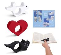 Candcamp 3Pcs Thumb Book Page Holder Cat Bookmark for Reading with 2Pcs Magnetic Bookmarks Reading Bookmark Finger Ring Books Opener for Readers Books Lovers Literary Gifts