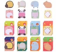 Candcamp 40 Pack Cute Sticky Notes Set, Mini Notebooks for Party Bags, Cartoon Animal Stickers for Party Bags, 20 Sheets per Pad (5.8 * 4.5cm)